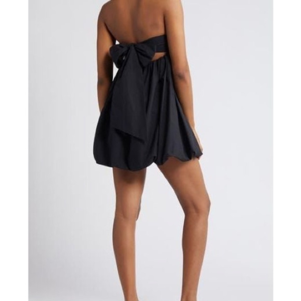 BP Strapless Bubble Hem Minidress